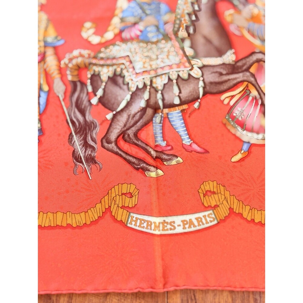Hermès Les Fêtes du Roi Soleil 90cm Equestrian Horse Silk Scarf - Picture 2 of 11